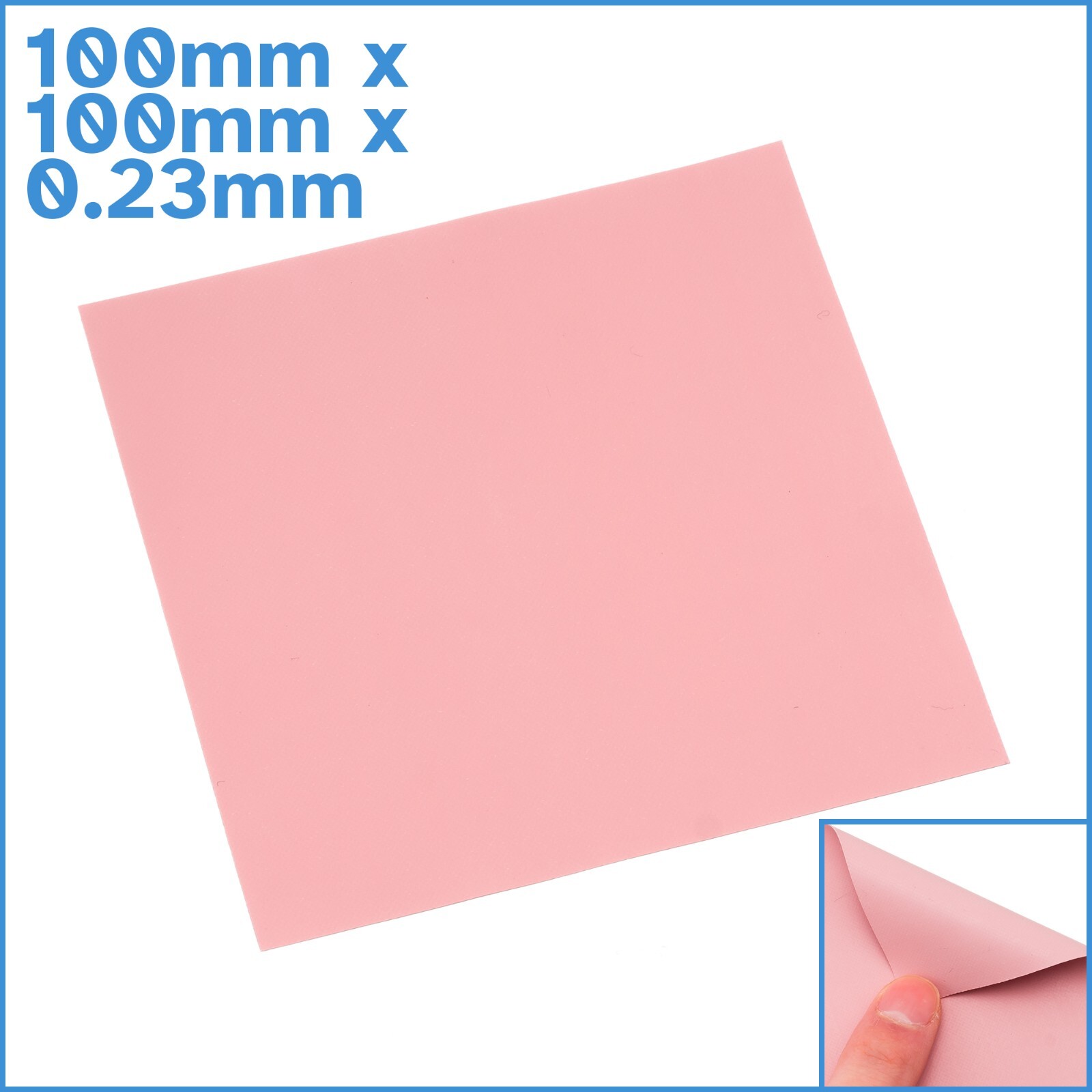 100mm x 100mm x 0.23mm Thermal Pad Silicone Interface Sheet Heat Conduction