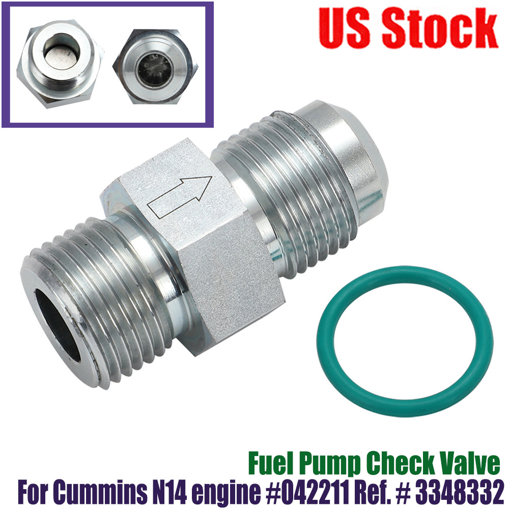 Fuel Pump Straight Check Valve For Cummins N14 Application 042211 Ref. 3348332