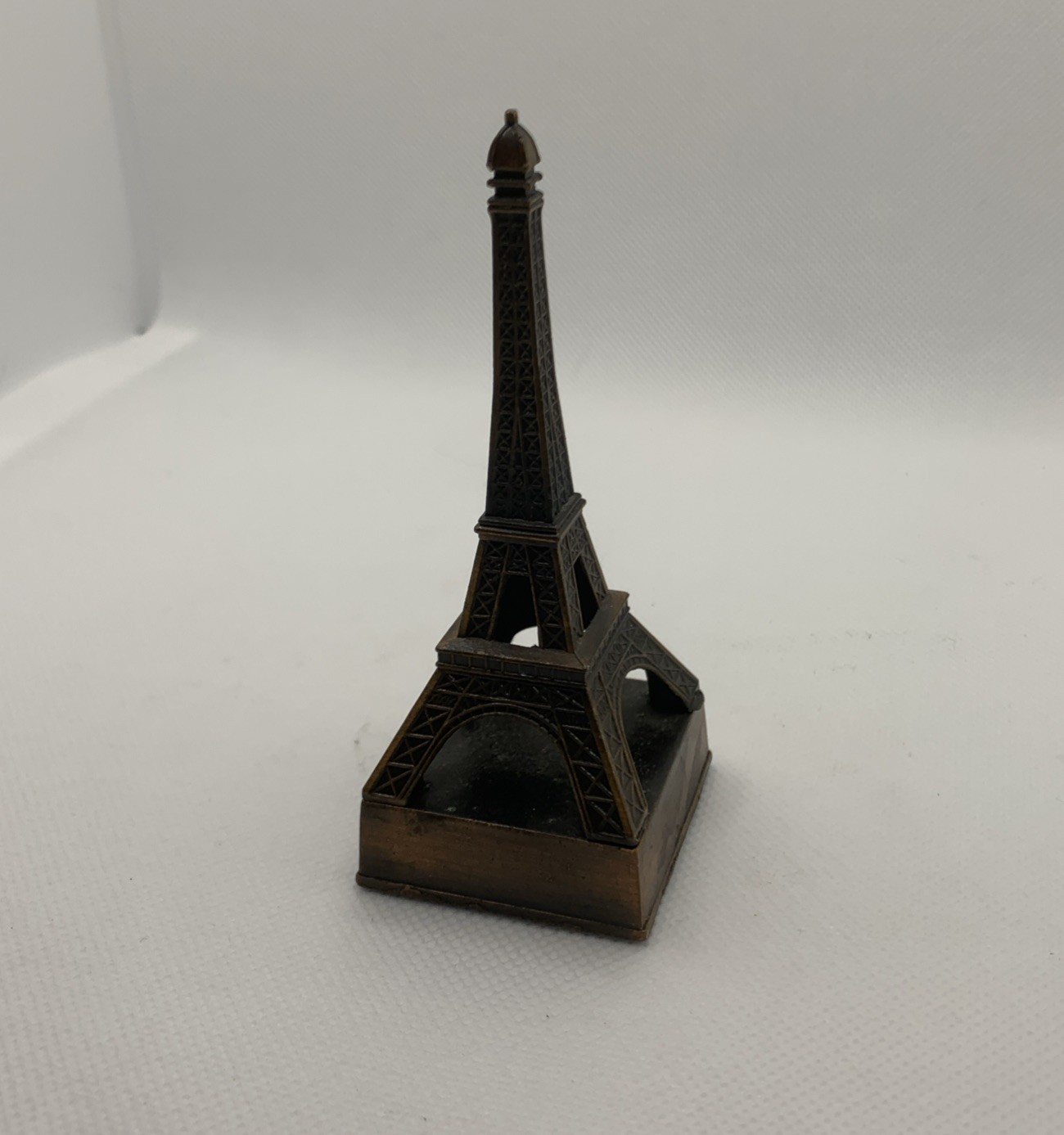 Vintage DieCast Metal Bronze Eiffel Tower In Paris Collectible Pencil Sharpener