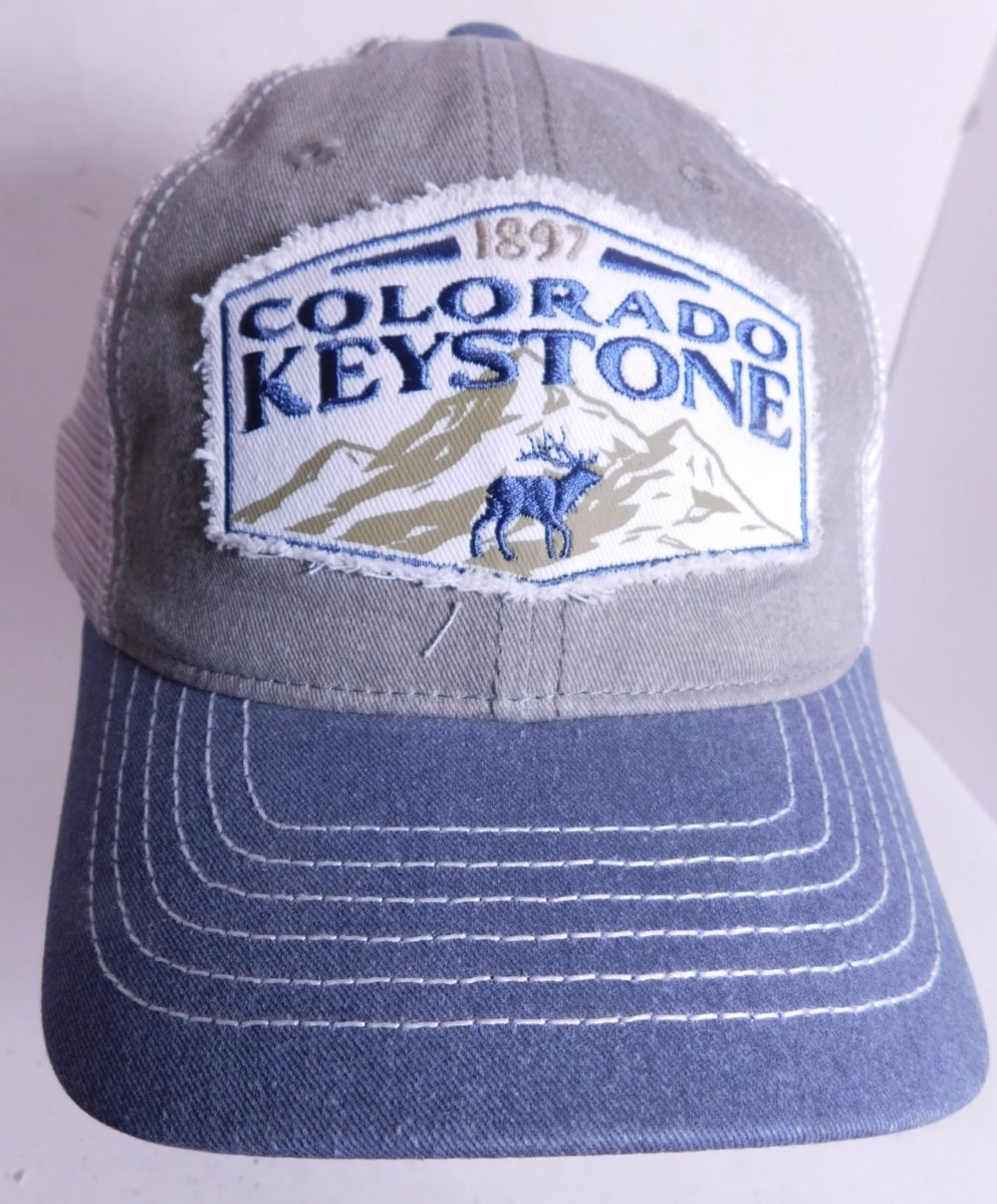 Keystone Colorado Hat Trucker Snapback USA Distress Embroidery Style Zephyr Cap