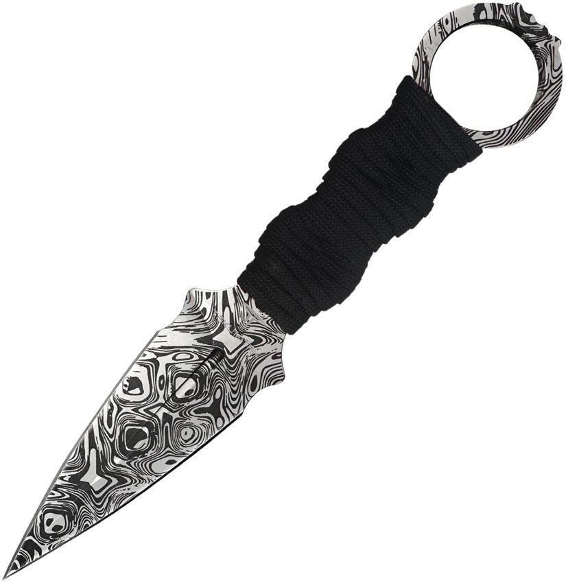 Takumitak Defender Fixed Dagger 4⅛" 3Cr13 Steel Blade Black Cord Wrapped Handle