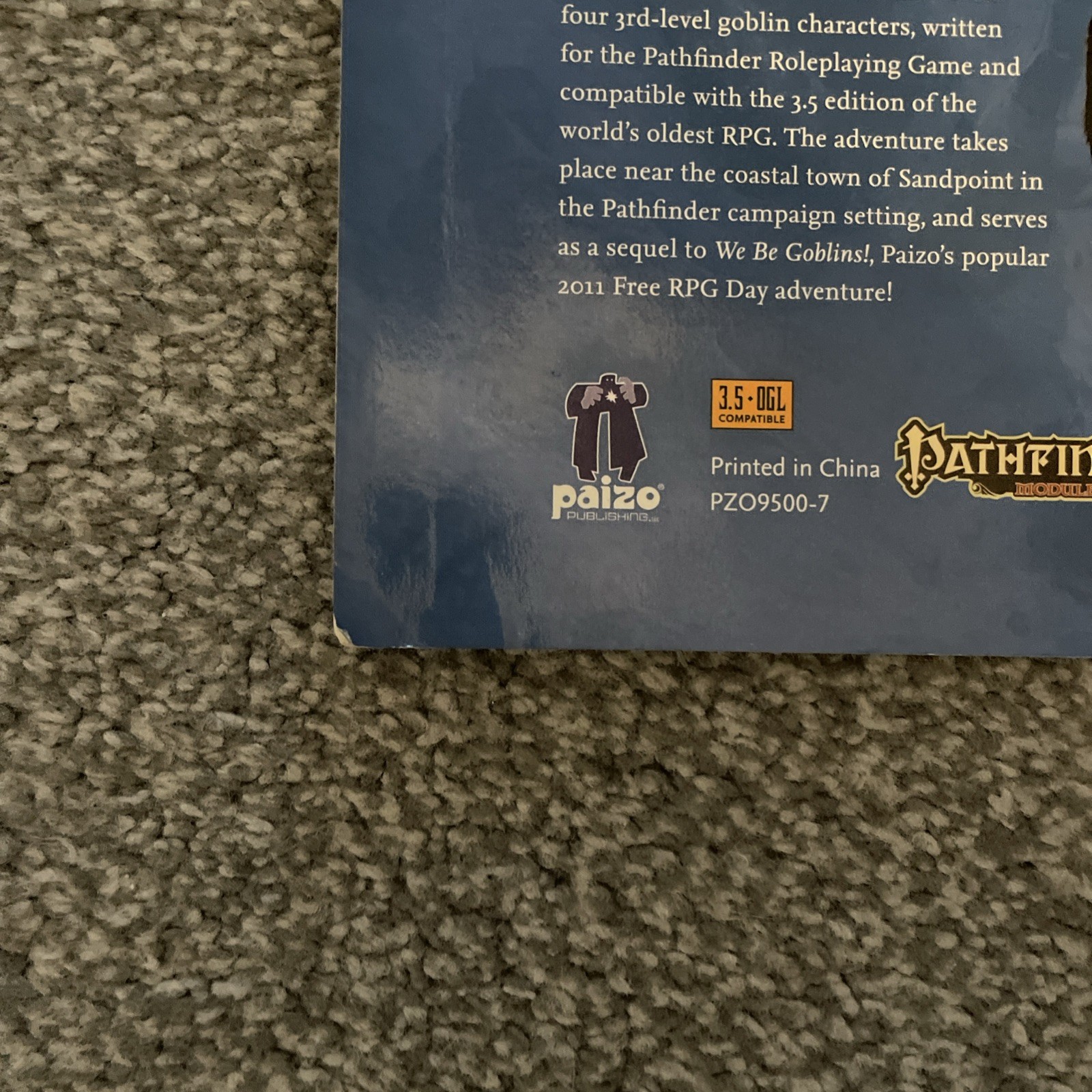 Pathfinder Module We be goblins too booklet