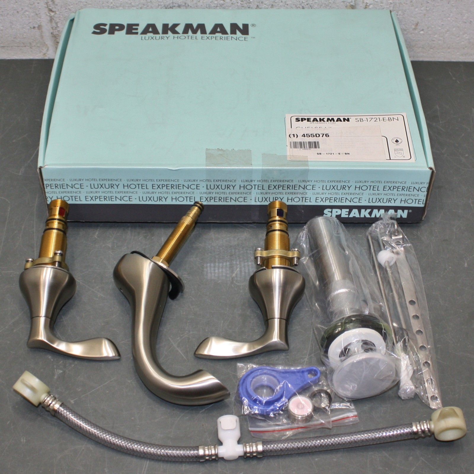 Speakman Chelsea Bathroom Faucet SB-1721-E-BN, Brushed Nickel, Widespread Deck