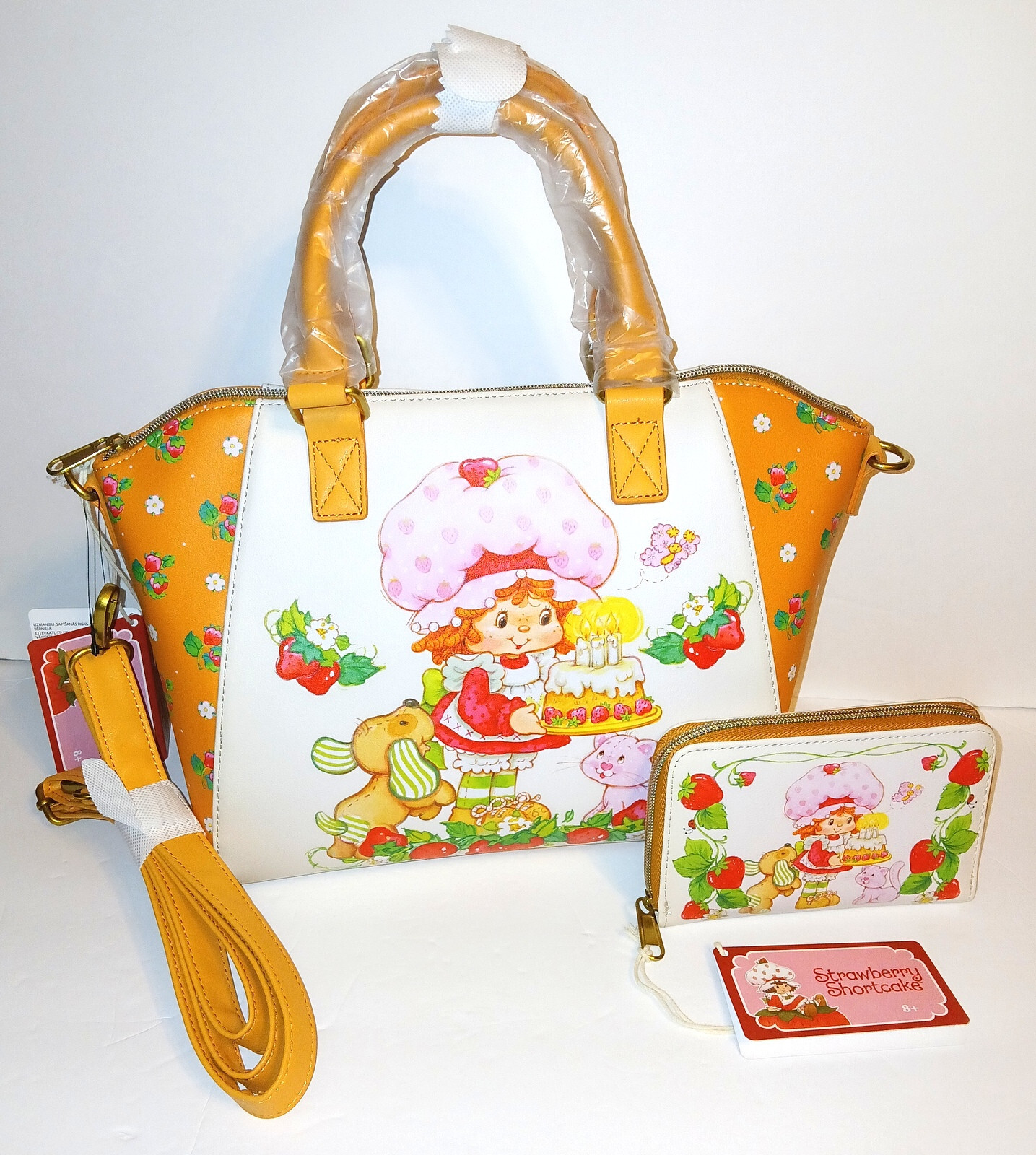 NEW Loungefly STRAWBERRY SHORTCAKE & FRIENDS Satchel Purse Bag + Wallet