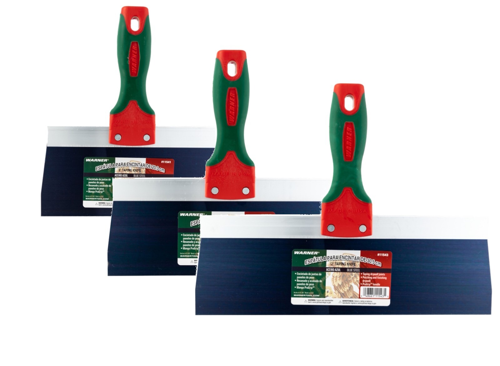 Warner Mexican Heritage Blue Steel Taping Knife Set (8,10,12")