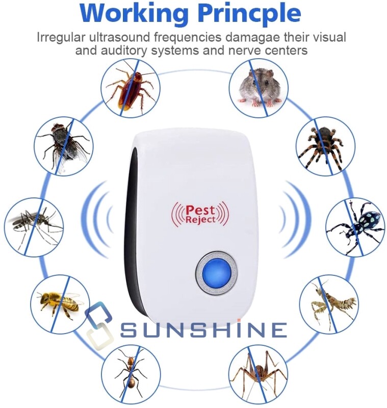 3Pcs Electronic Pest Repeller Ultrasonic Sonic Transonic Bats Rat Mouse Control
