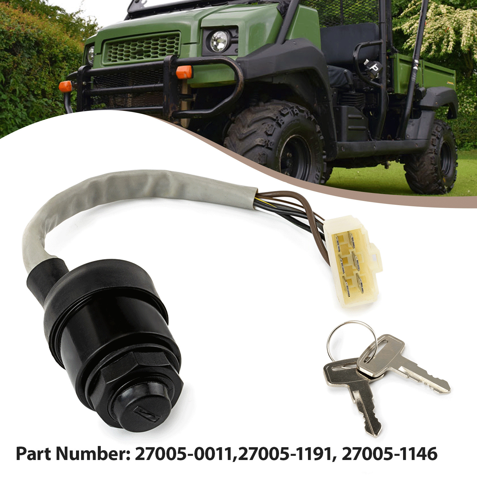 For 2005-2019 Kawasaki Mule 600 4000 4010 New Ignition Switch keys 27005-0011