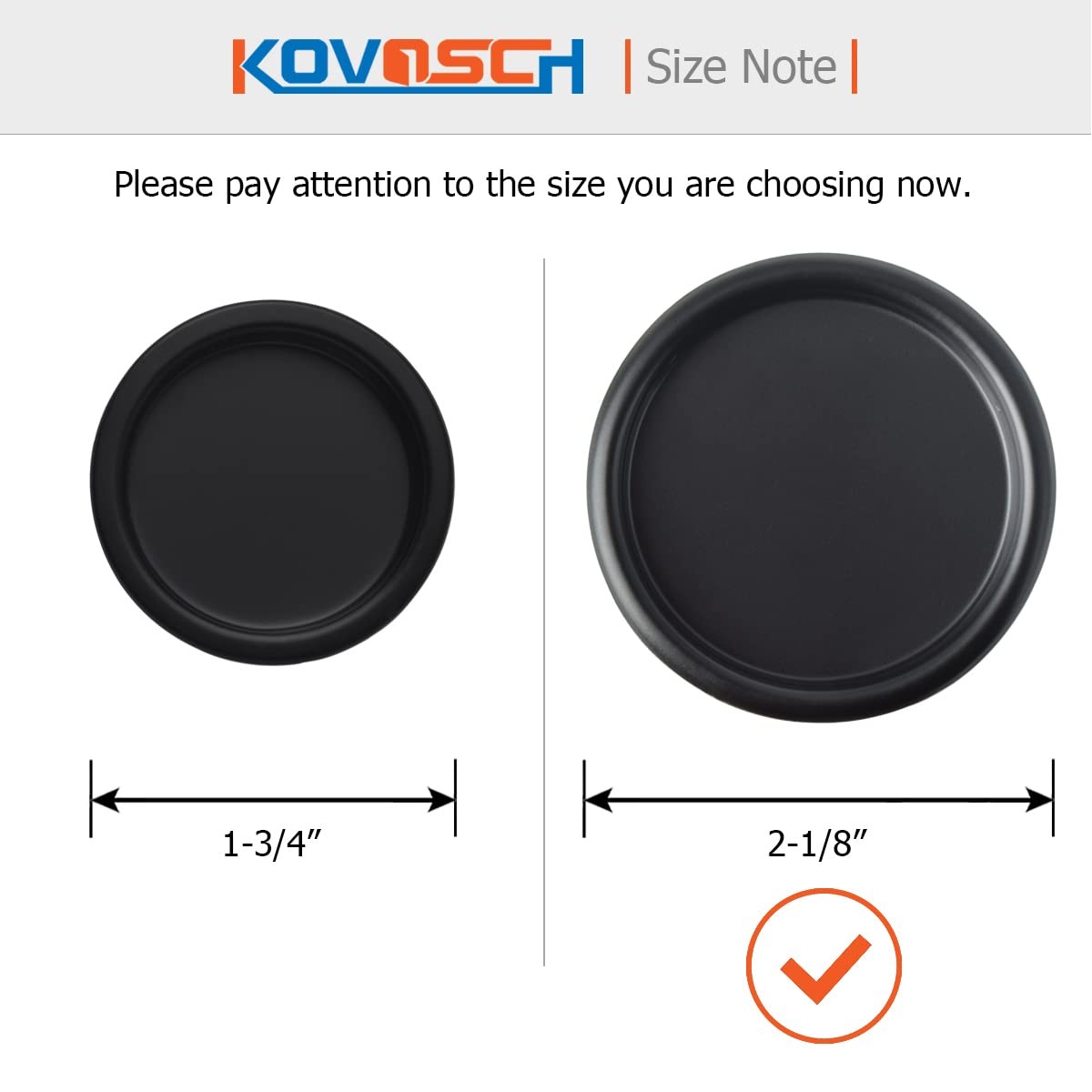 KOVOSCH 10 Pack Closet Door Finger Pull Black - 2-1/8” Round 10 Pack,