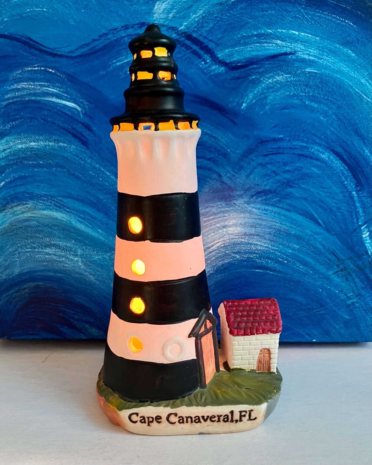 LightHouse NightLight Cape Canaveral Vintage Ceramic