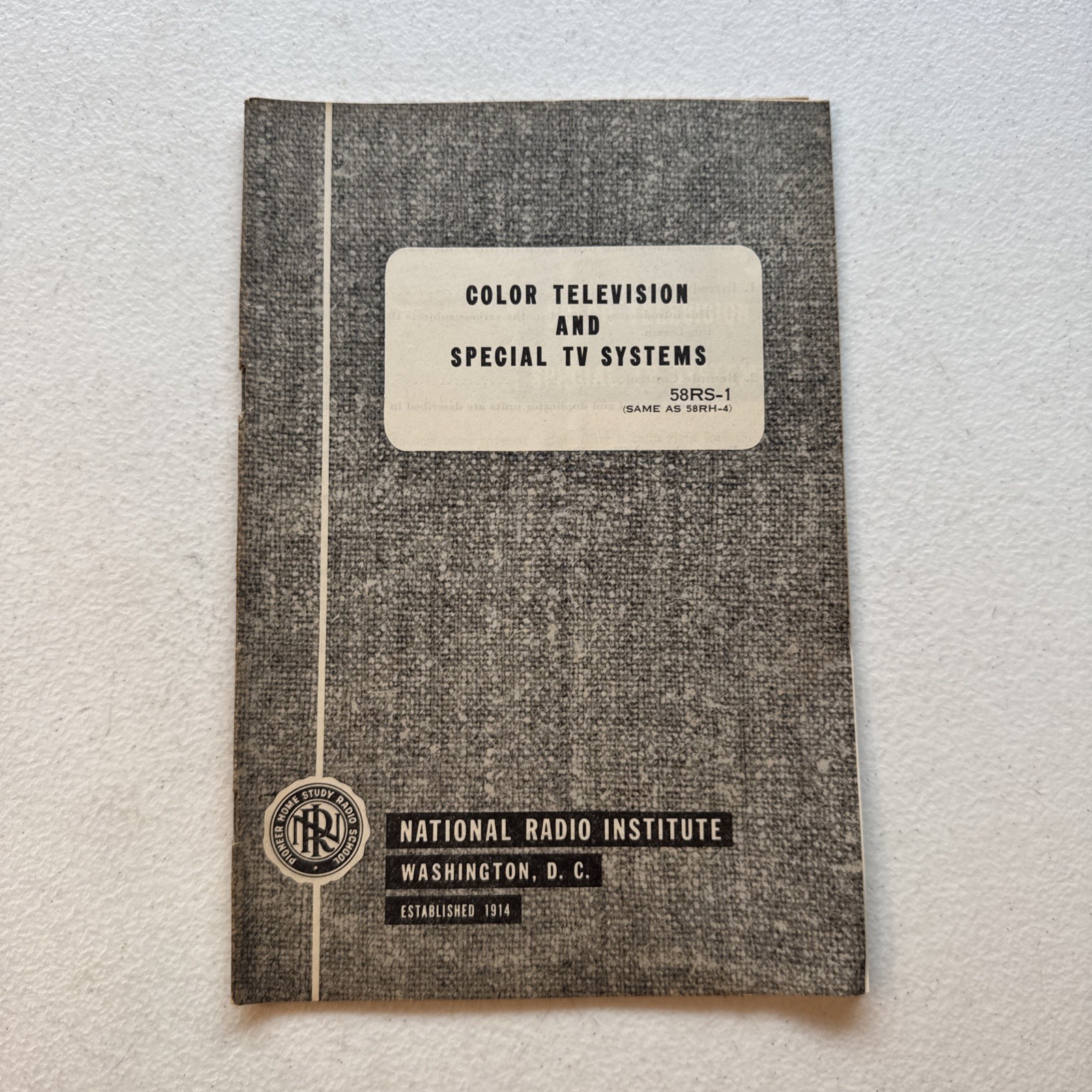 National Radio Institute 1953 Color Television & Special TV Systems Booklet