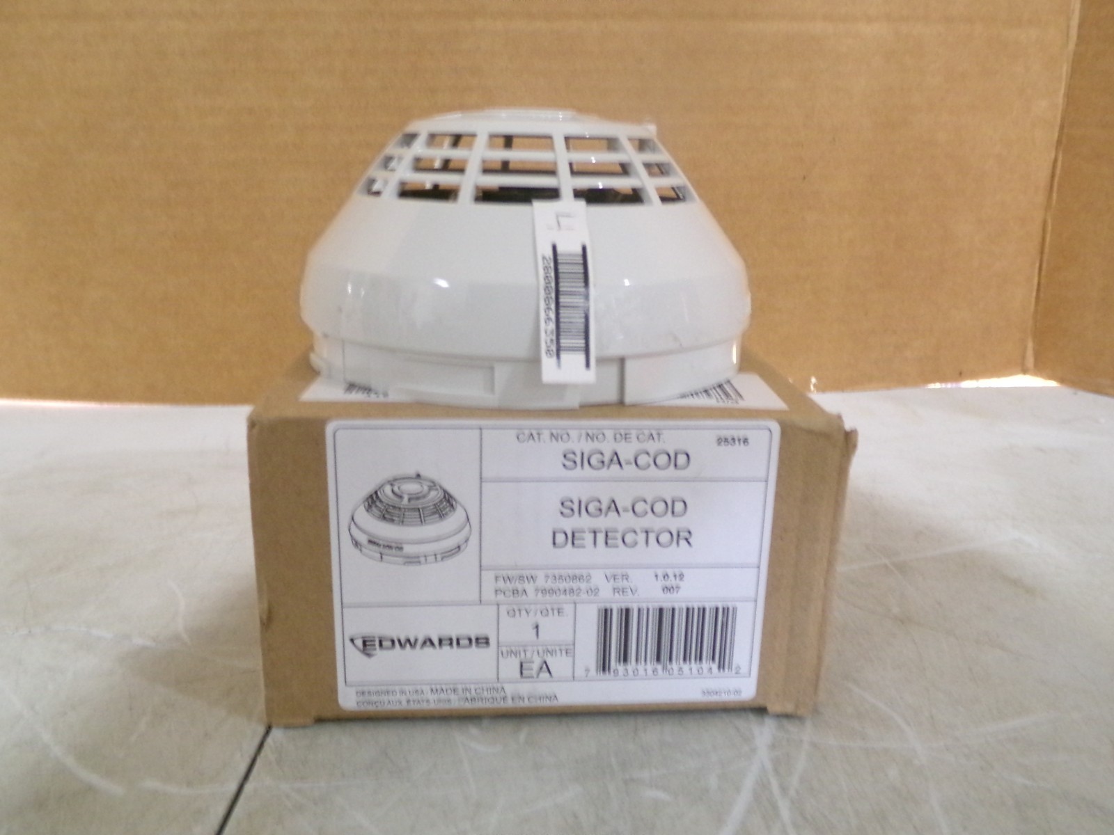 EDWARDS SIGA-COD INTELLIGENT CARBON MONOXIDE DETECTOR