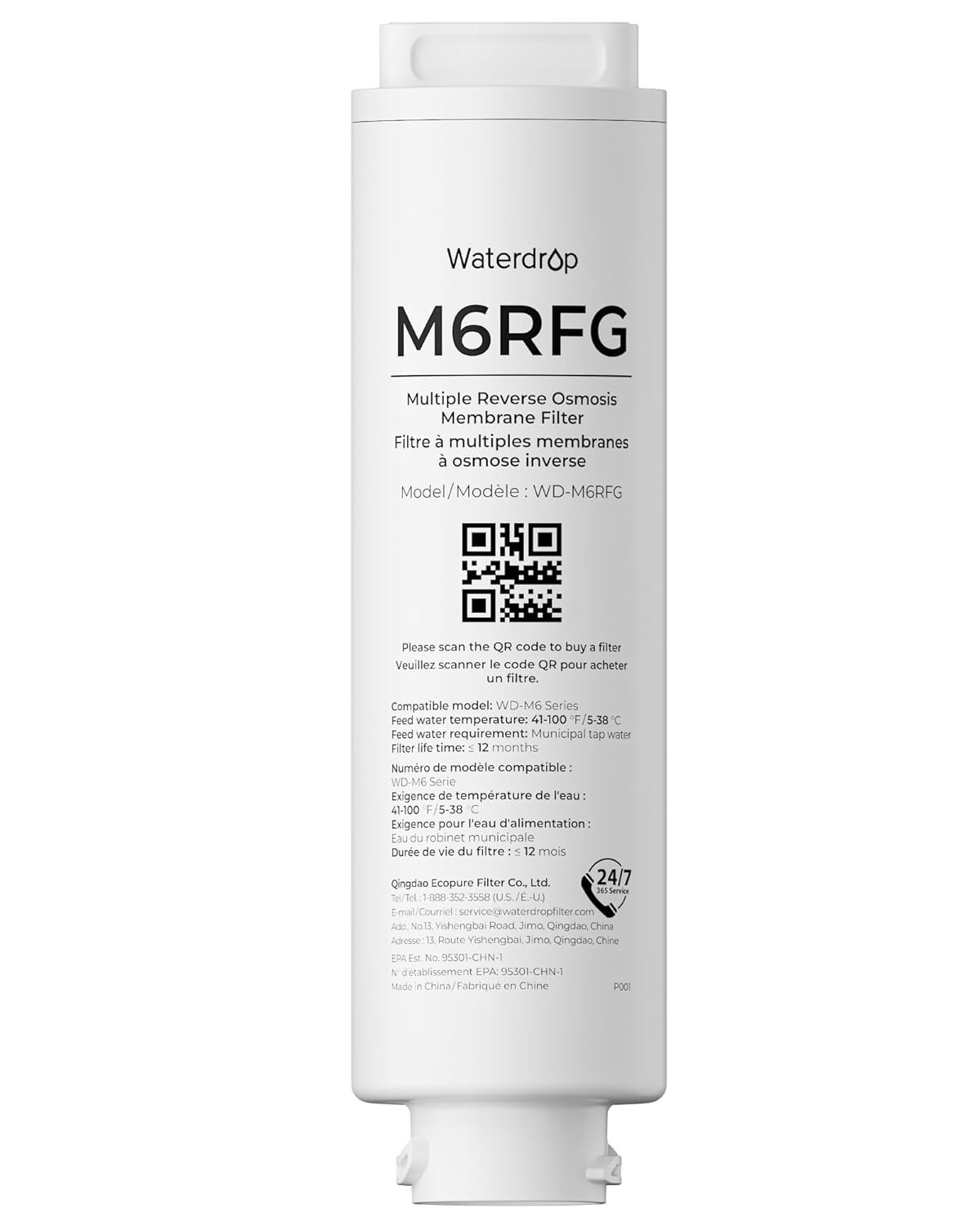 Waterdrop M6RFG RO Water Filter, Replacement for Waterdrop M6CG RO System