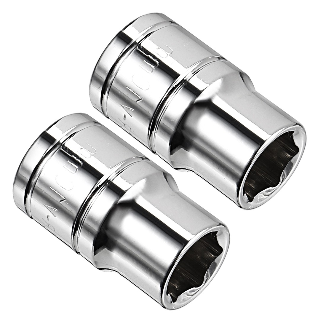 2Pcs 3/8-inch Drive 10mm Cr-V 6-Point Shallow Socket DIY Repair Tools