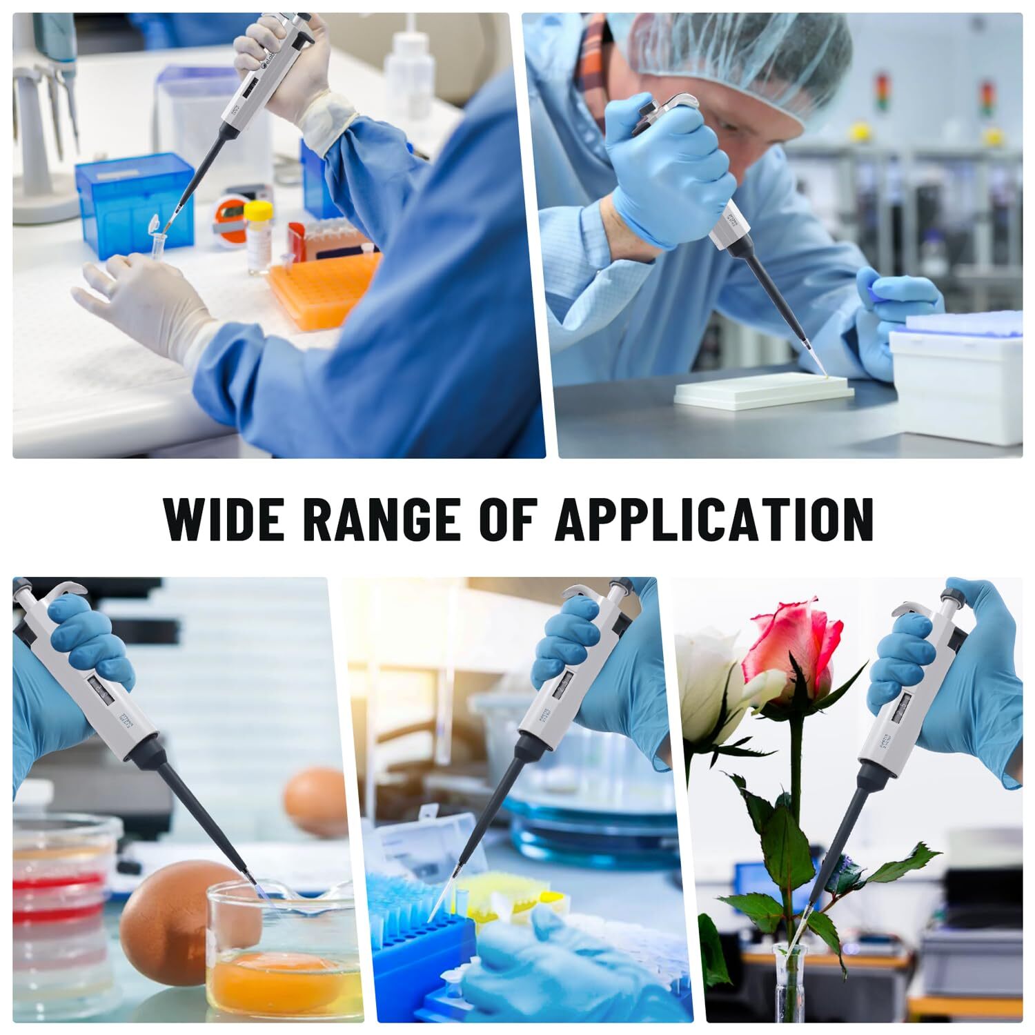 US Lab Micropipette Adjustable Variable Volume Single Channel Pipette Pipettor