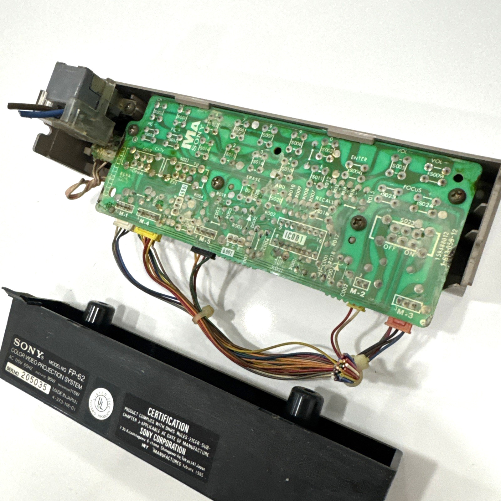 Sony FP-62 Vidimagic Color Video Projection System Control Board Only