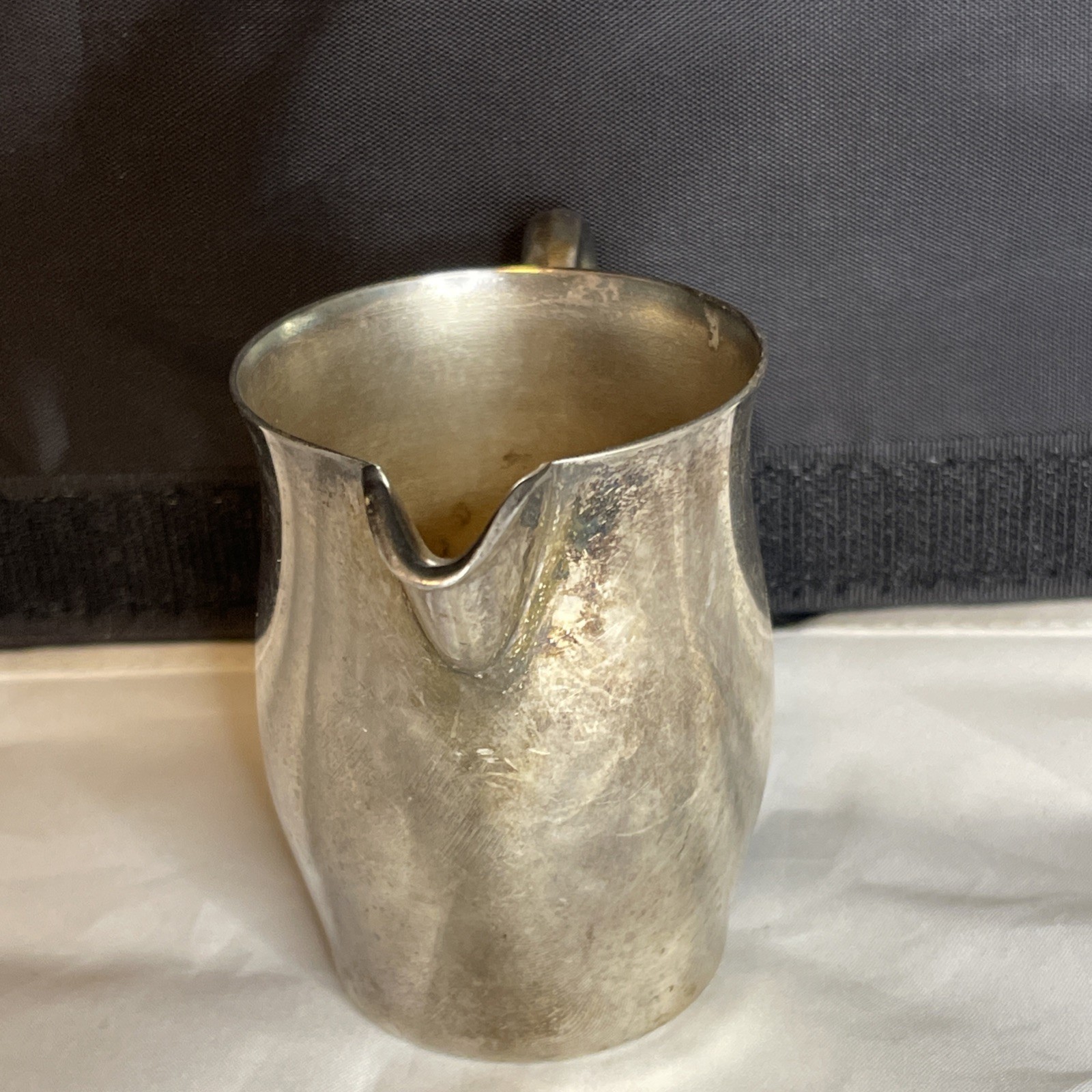 Vintage Academy Silver on Copper Creamer Pitcher 3”