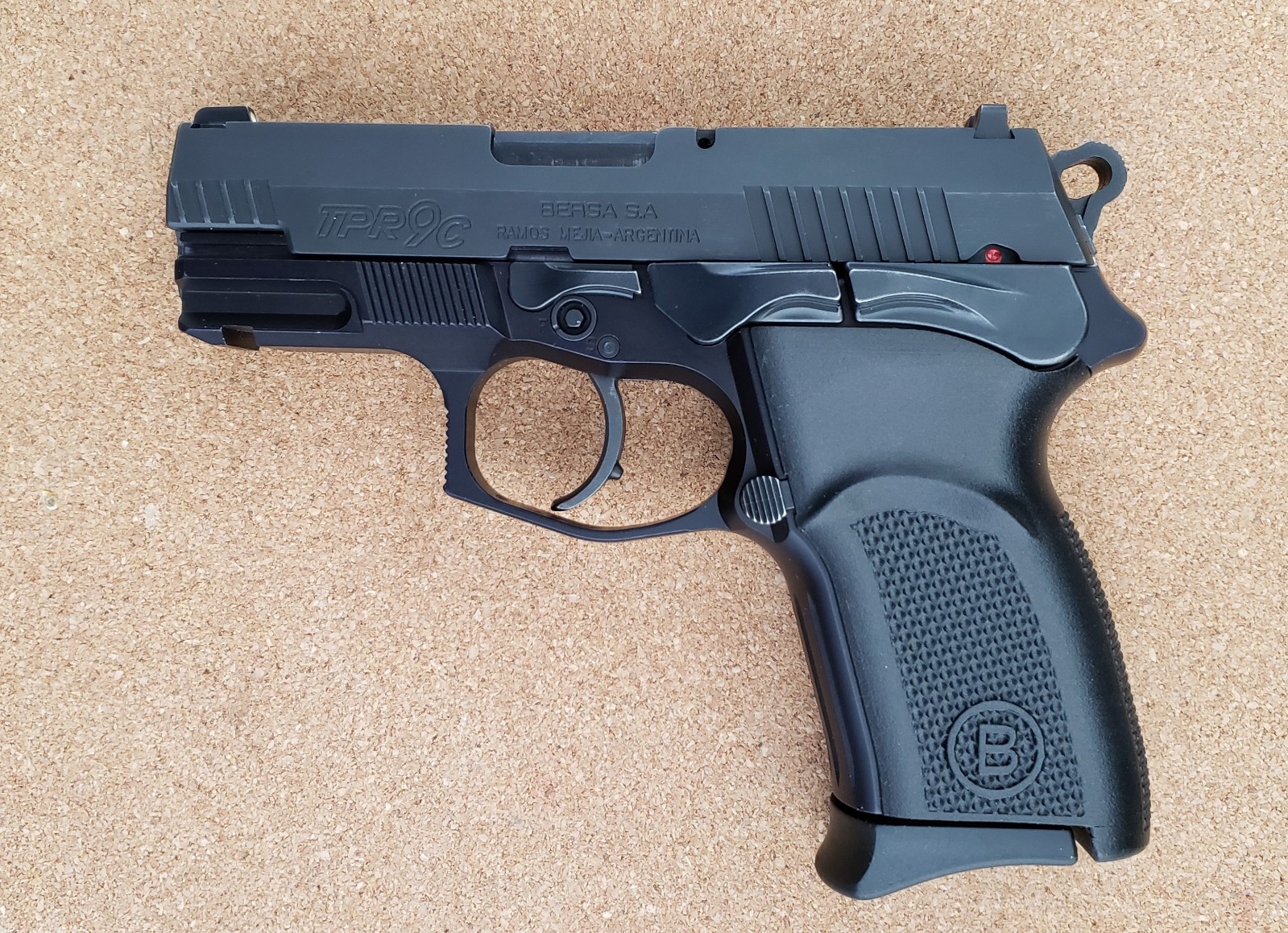 Bersa TPR9C Compact Pistol Grip Upgrade, Enhanced Texture & Backstrap, Thunder.
