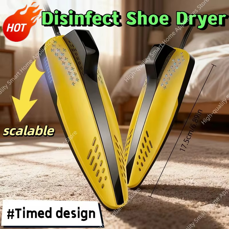 Electric Shoe Dryer UV Deodorizer Timer Quick Dry Heater Boot Warmer