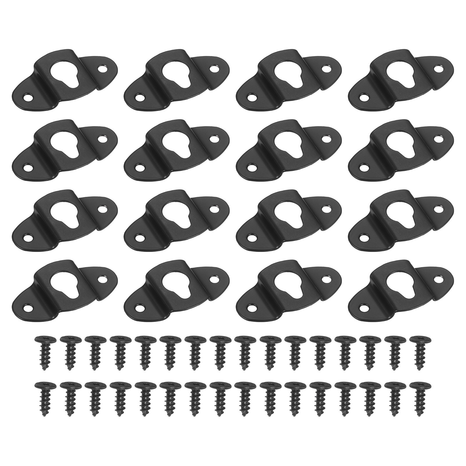 16Pcs, Wall-Mounted Speaker Hanging Brackets w/ Screws 1.89x1.02In