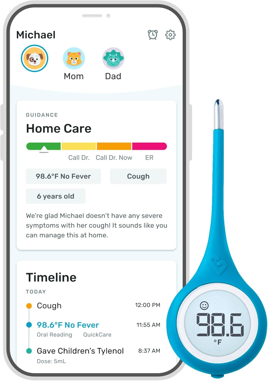 Smart,Fever, Digital Medical Baby, Kid and Adult Termometro - Accurate, Fast, FD