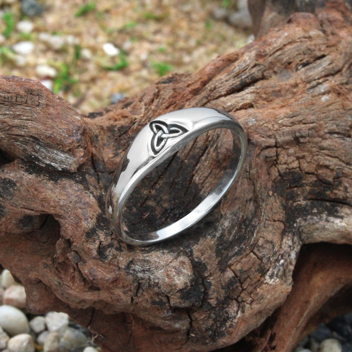 Sterling Silver Celtic Knot Triquetra Ring Size 4-15 - Irish Band Jewelry
