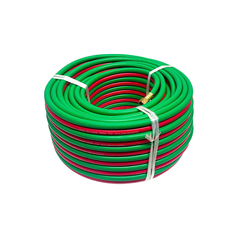 Oxygen Acetylene Hose 1/4" ID Twin Line Torch Hose Cutting Torch Hoses, 50 Foot