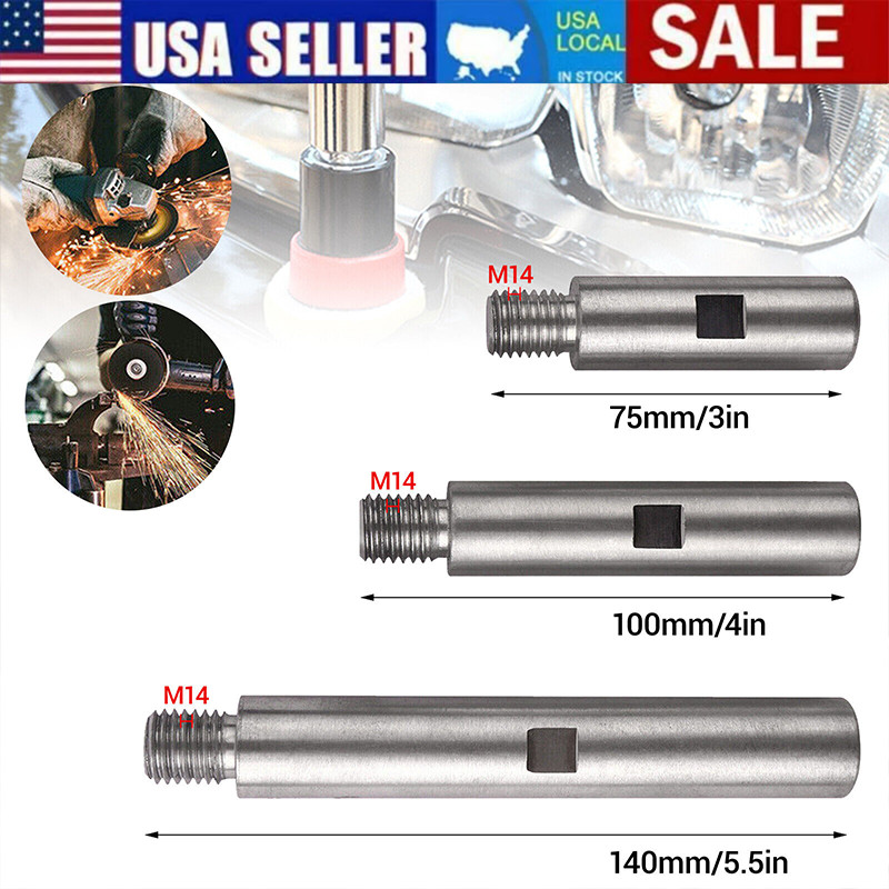 Angle Grinder Adapter Rod Kit Extension Rod M14 Adapter Rod Polishing Tool 3Pc