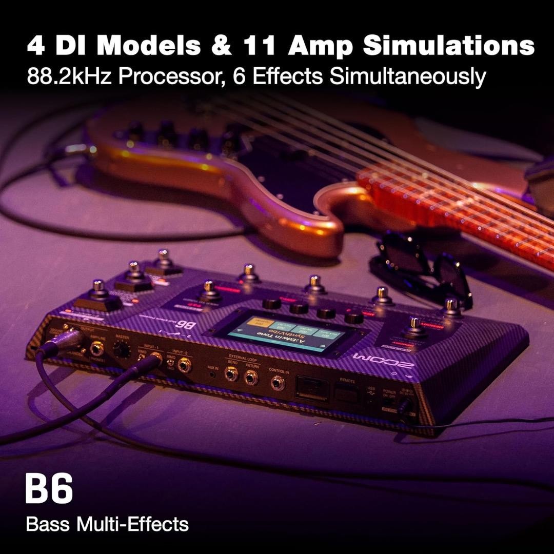 Zoom B6 Bass Multi-Effects Processor with DI Modeling, 2 Inputs, Used