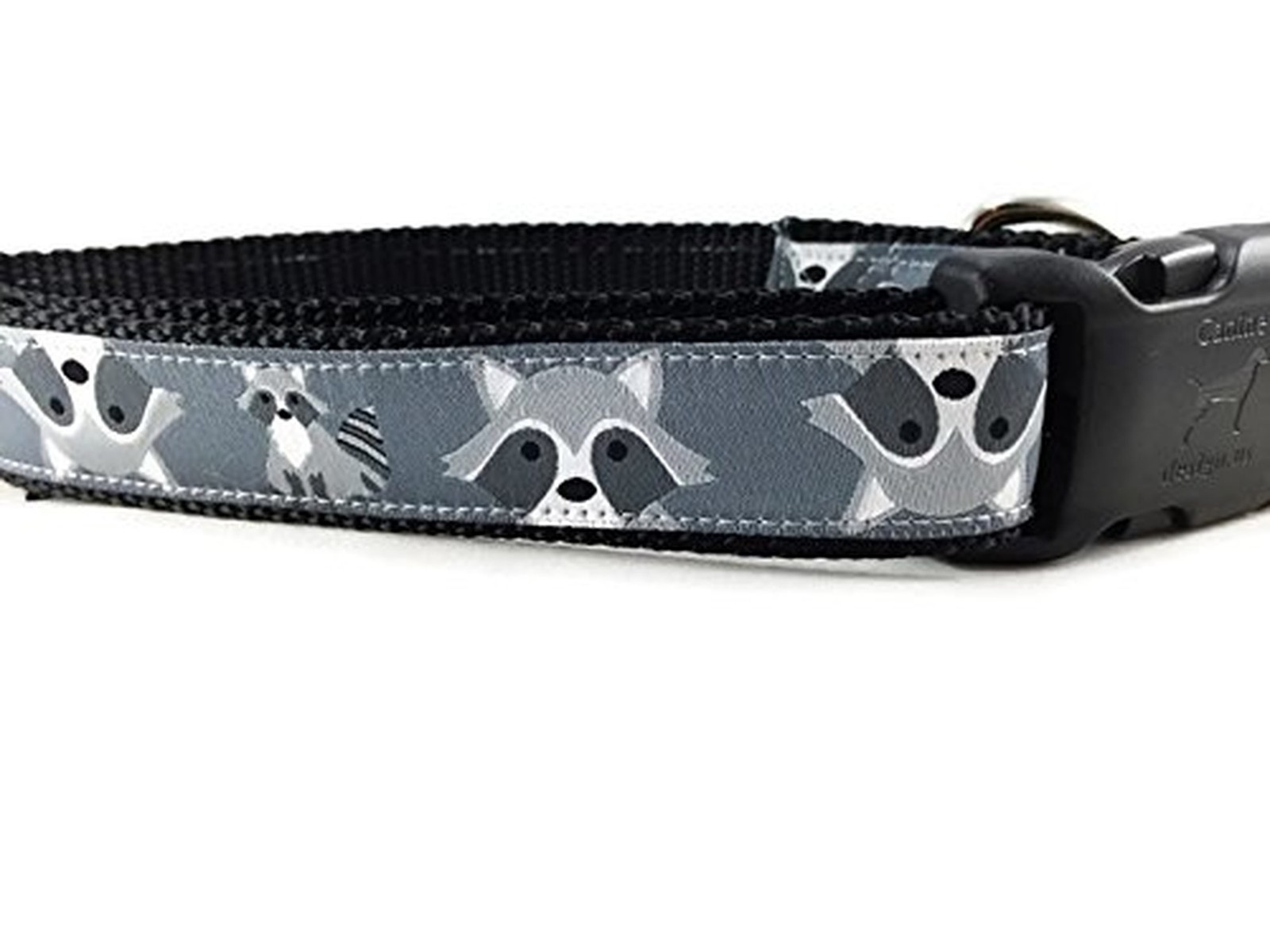 Woodland Dog Collar, Caninedesign, Raccoon, Skunk, 1 inch Wide, Adjustable, N...