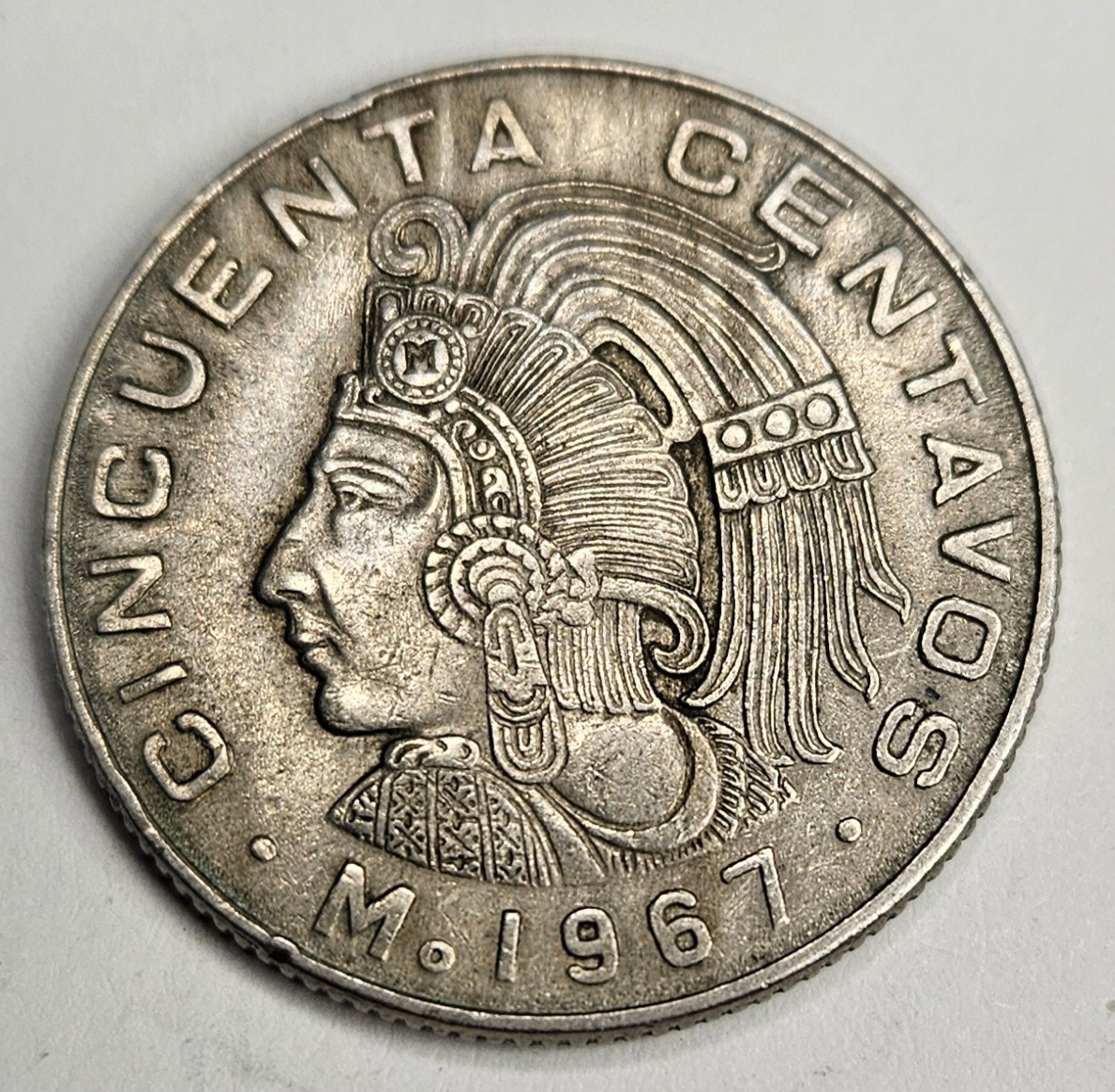 1967 Mexico Cincuenta 50 Centavos - Mexican Copper Nickel World Coin - L7