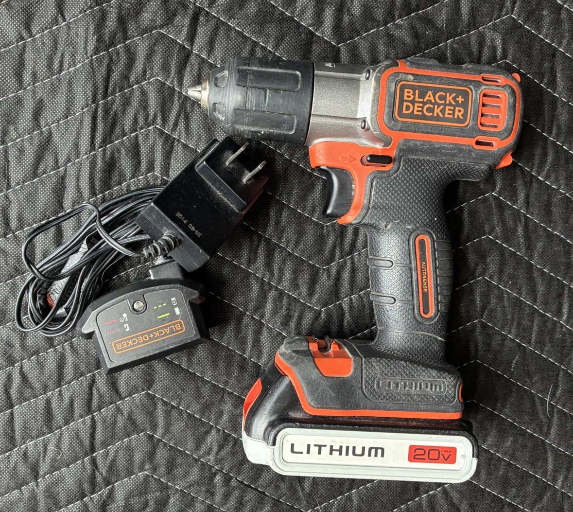BLACK+DECKER BDCDE120 20V MAX AutoSense Cordless Drill Driver With Battery