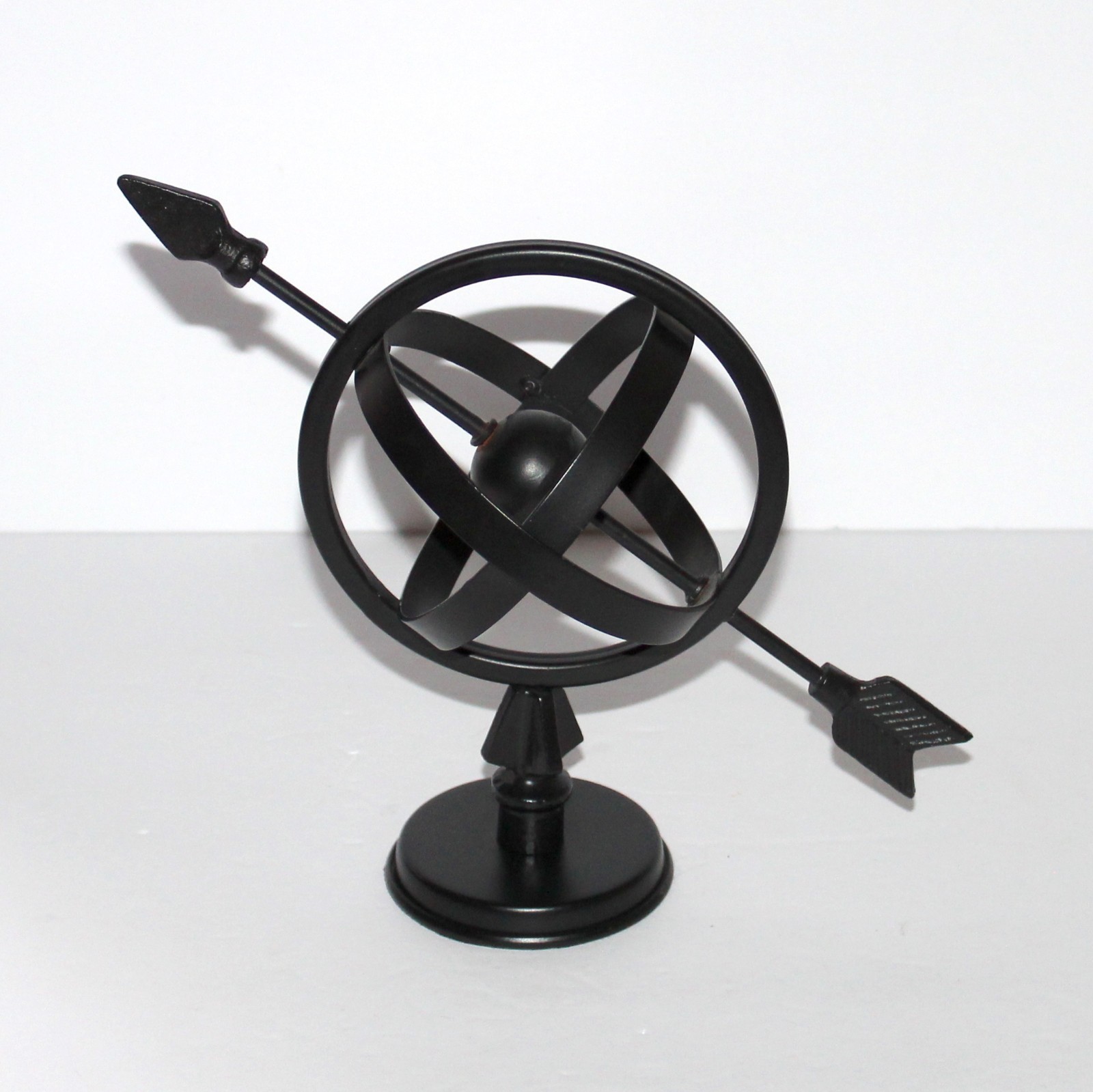Armillary Sundial Globe Studio Decor Heritage Home black metal 8.5" figure