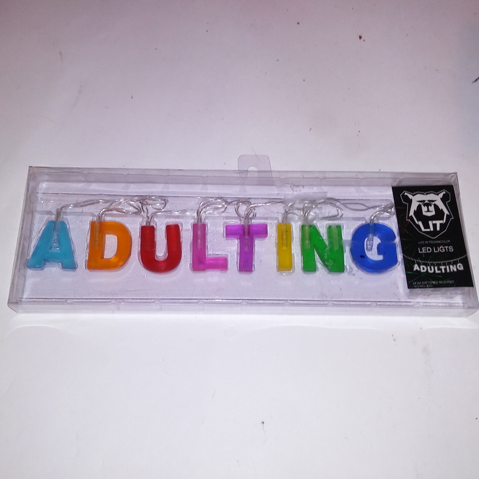LED Lights Adulting Warm White Letter Light Rainbow Home Decor Party New