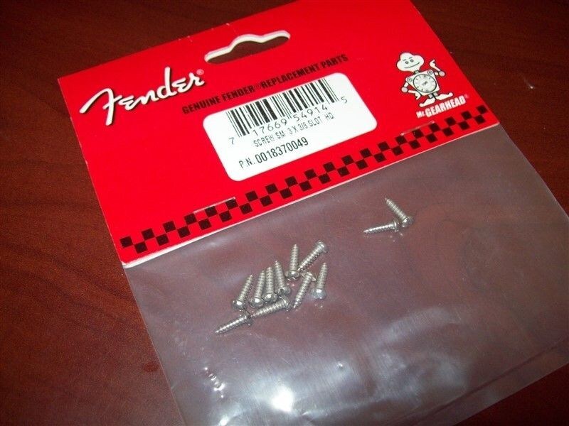 NEW Fender Tuner Screws (12) For Fender/Kluson Tuners, NICKEL, 001-8370-049