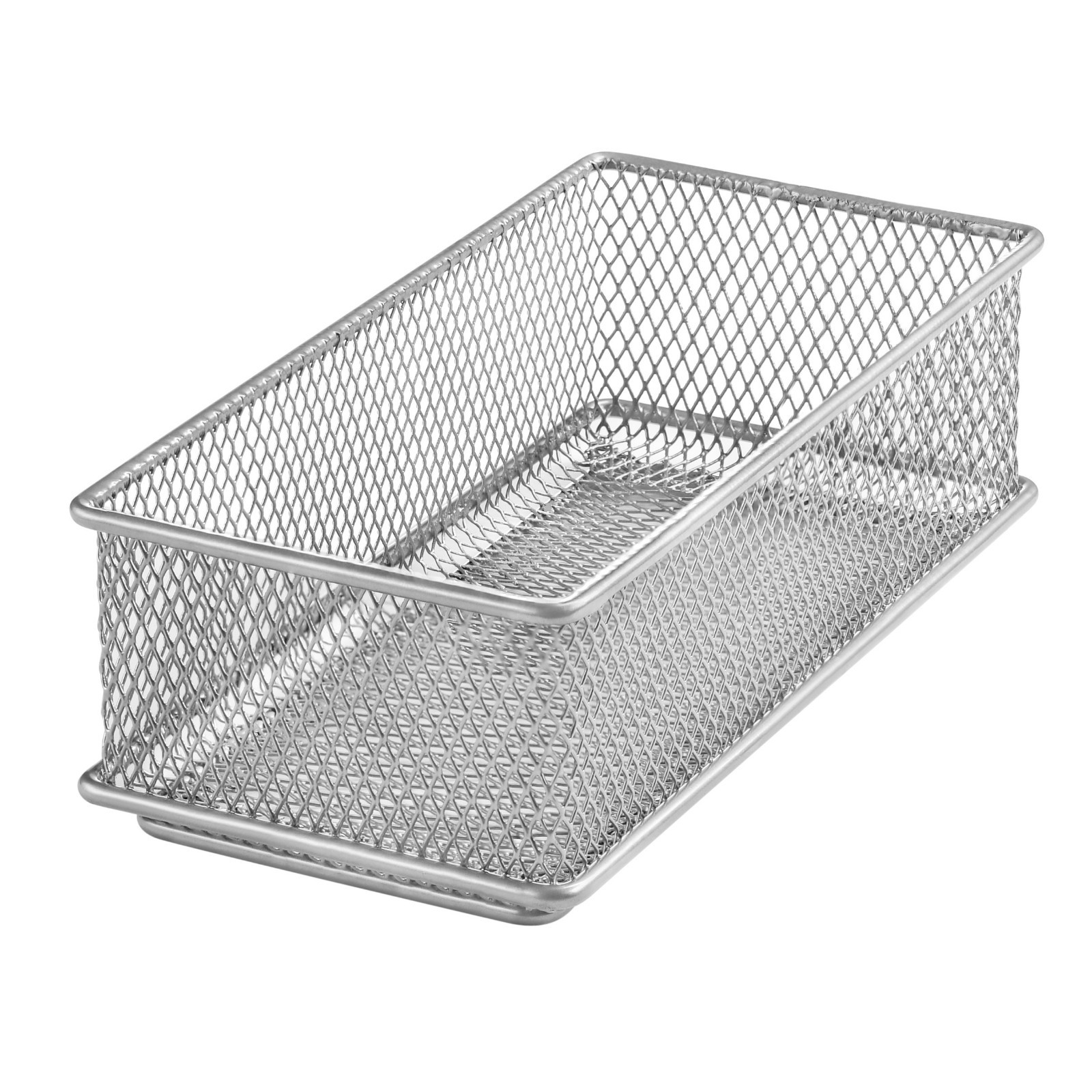 Silver Mesh Drawer Cabinet and or Shelf Organizer, School Supply Holder 3x6 1594
