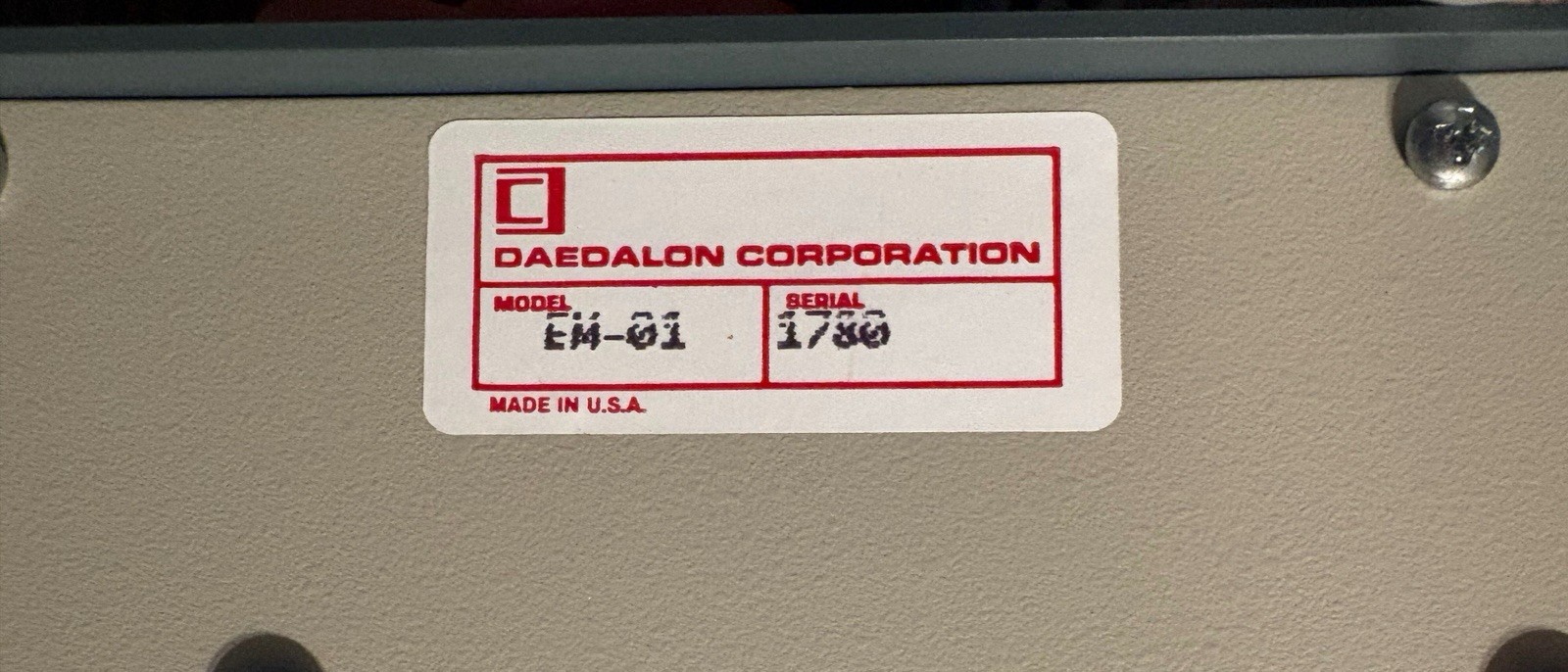 Daedalon Function Generator Model EG-01 115V Electronics Lab Equipment