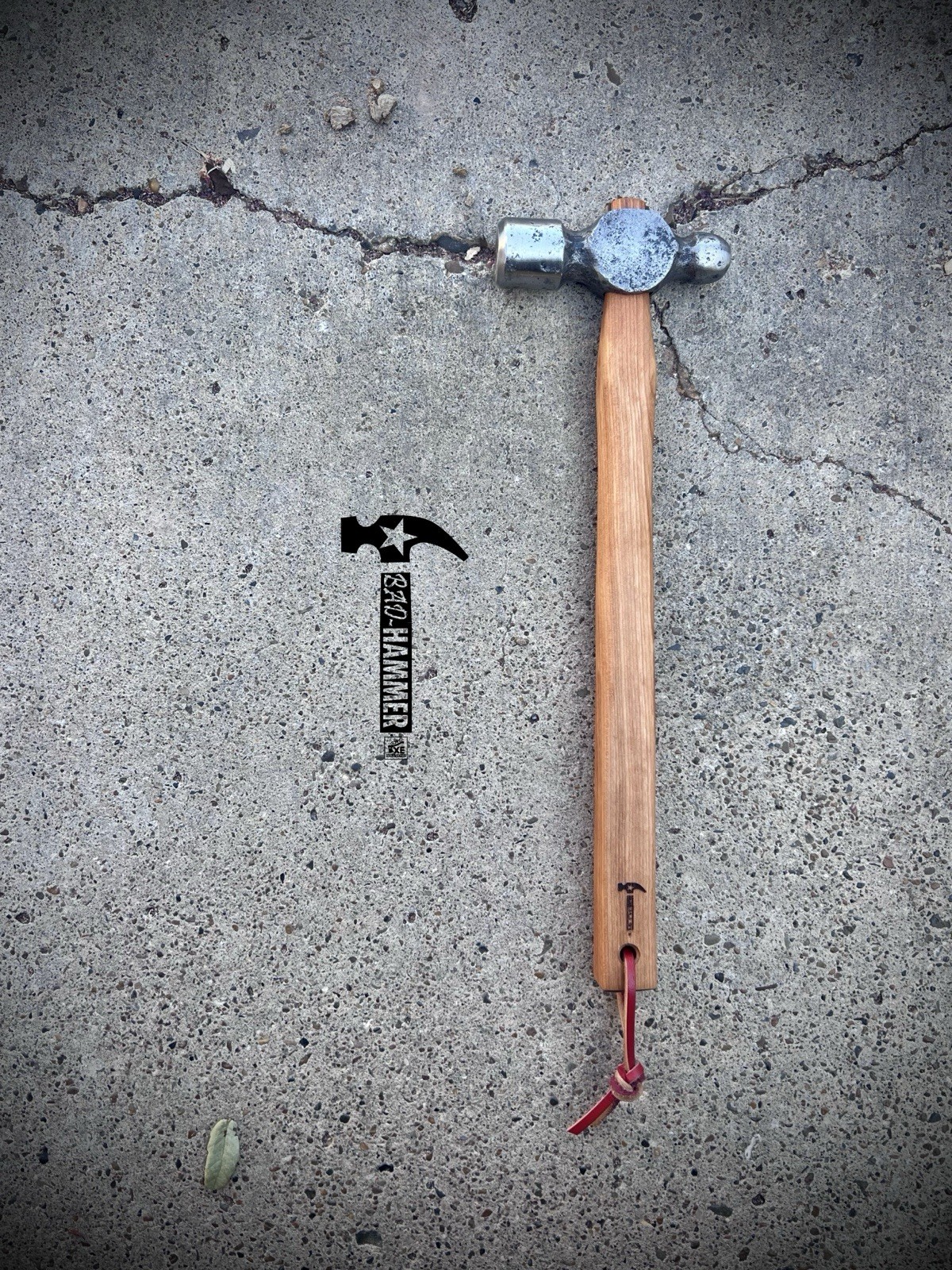 Bad-Hammer 11oz Pitted Ball & Peen Finishing Hammer w/ 11.5in Cherrywood Handle