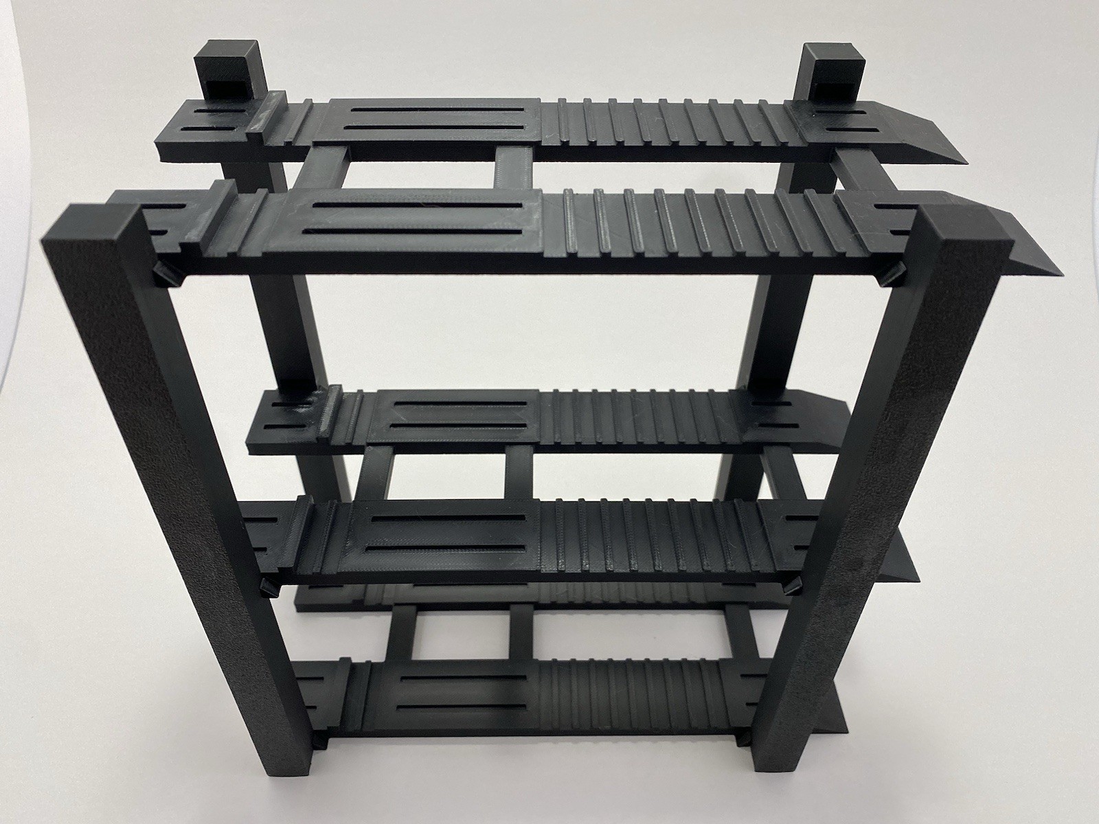 1:24 Scale Jada Hotwheels Diecast Matchbox 4 Post Lift Display 3 tier Black