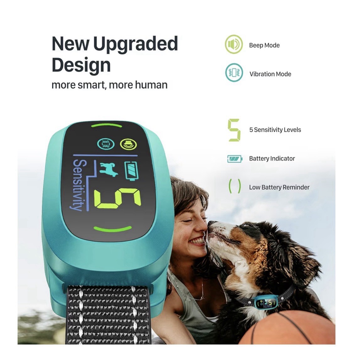 Fafa Frog Smart Dog Bark Control Collar Adjustable New Model S1 Large