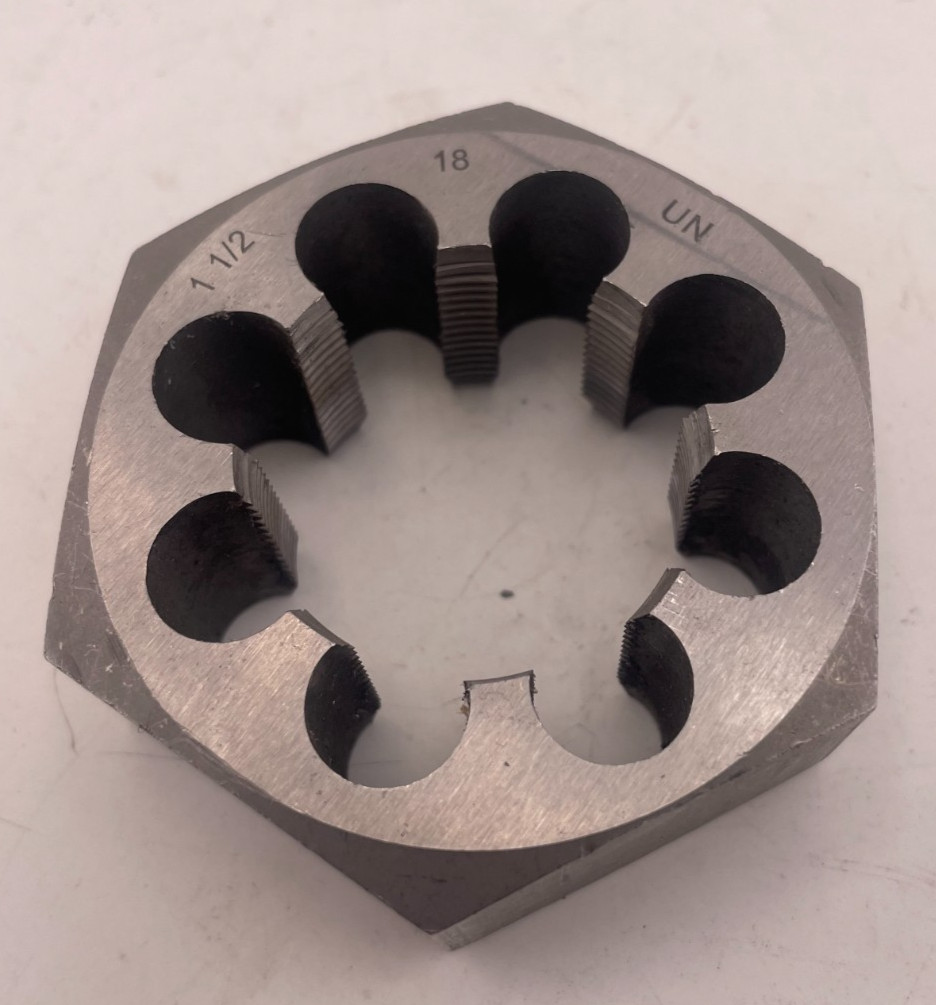 1-1/2" - 18 TPI Carbon Steel Special Thread Hexagon Die