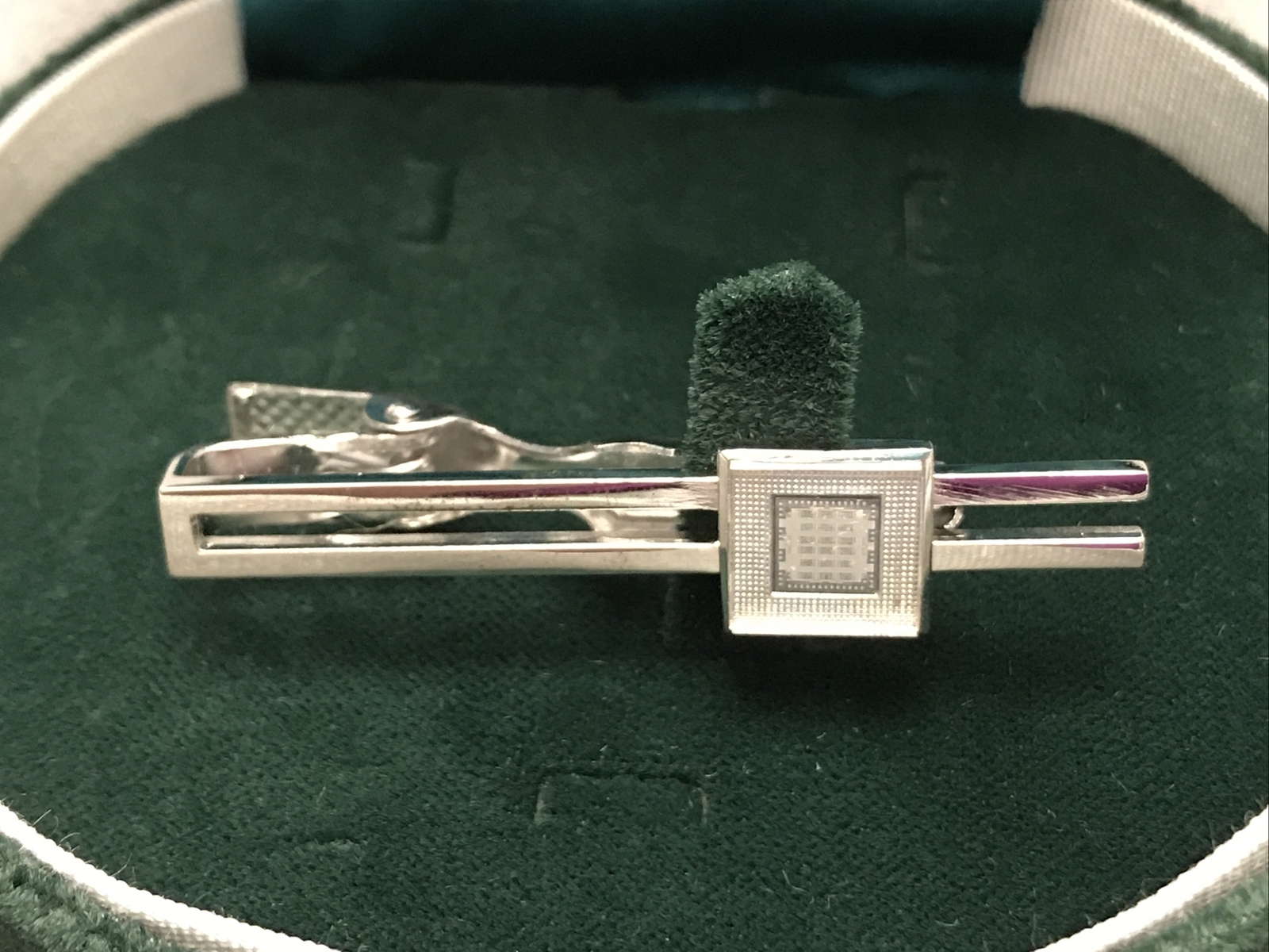 Fujitsu Limited "TINY GIANT LSI" Chip Tie Clip / Bar Marked "SILVER" + CASE