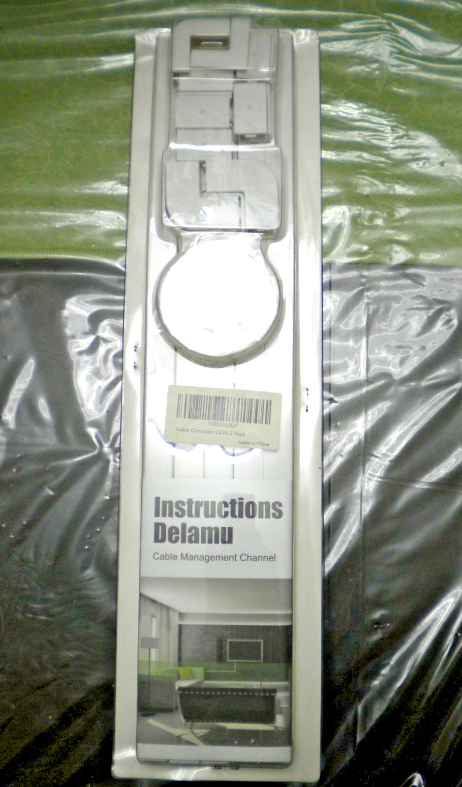 Delamu Cable Concealer Management Channel White New