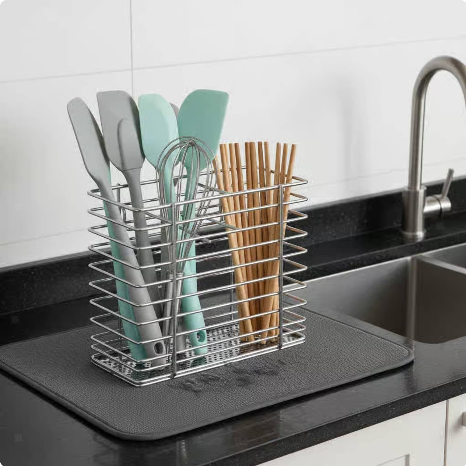 Stainless Steel Dish Rack  Saving Stainless Steel Dish Drainer Kitchen Utensil