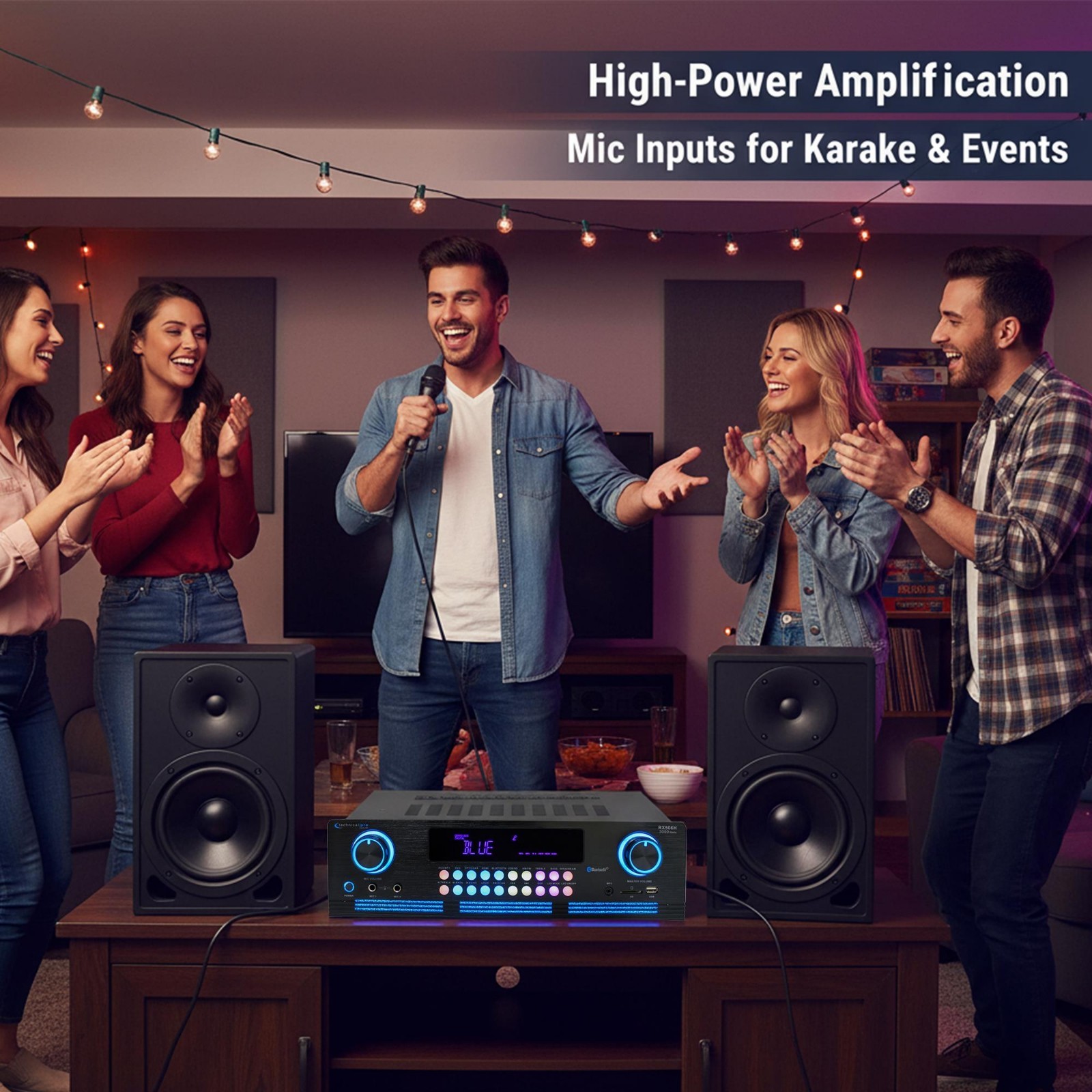 Vaiyer 2000W Audio Kit w/ 12 Frameless Ceiling Speakers, 6-Ch Selector & Wire