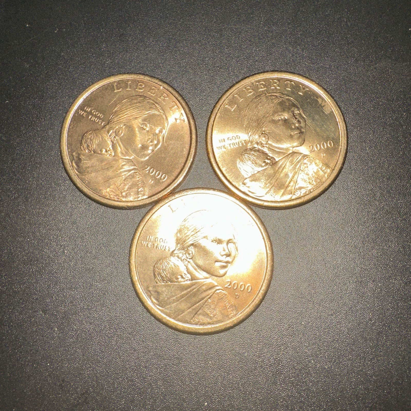 3  2000 D Sacagawea Dollar In Uncirculated Condition See Pics Extremely Rare