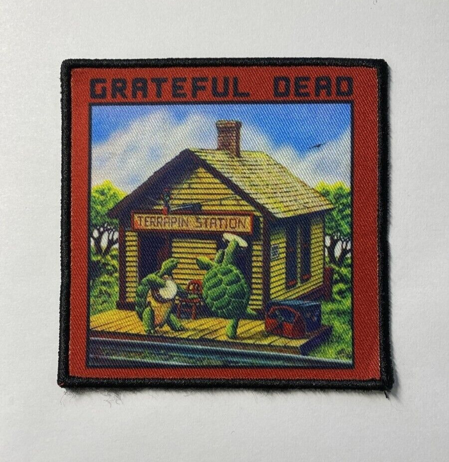 Grateful Dead Terrapin Station Banjo & Tambourin Badge Printed Sew On Patch