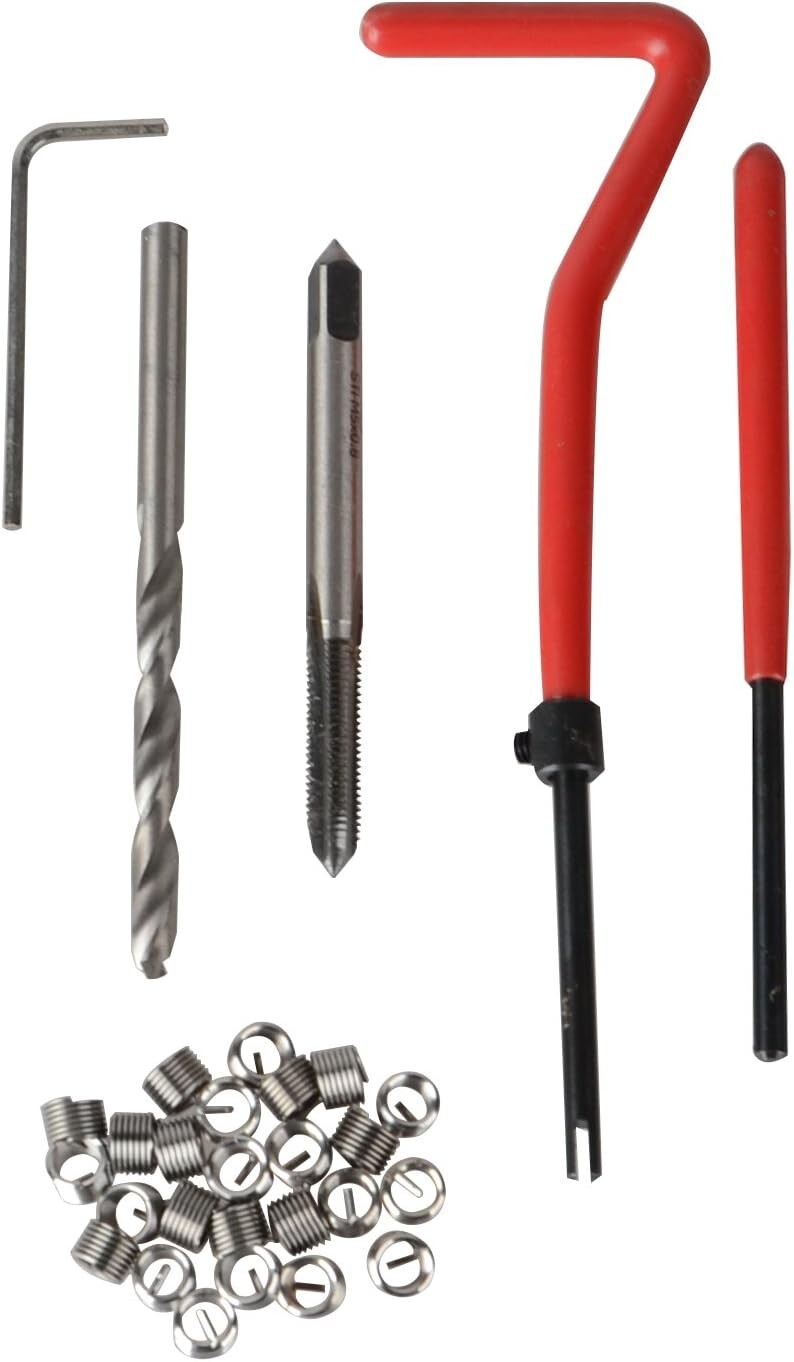 Comprehensive 131-Piece HSS Thread Repair Kit for M5-M12 Thread Restoration