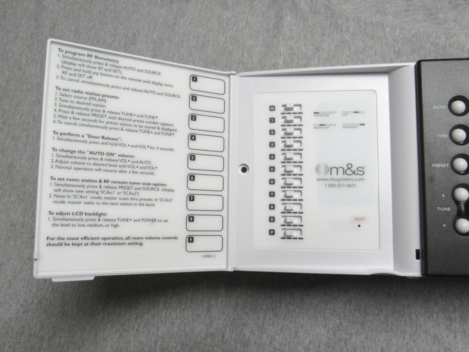 DMC3-4 Radio-Intercom New M&S Master Nortek Linear