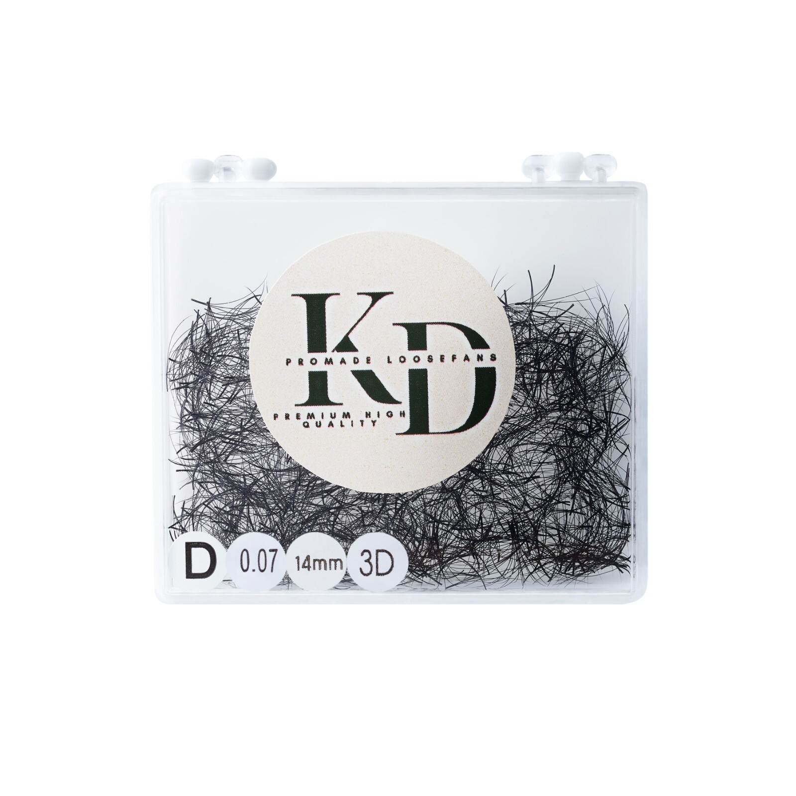 3DD 0.07 1000 Premade Volume loose Fans Black C and D Eyelash Extensions Promade
