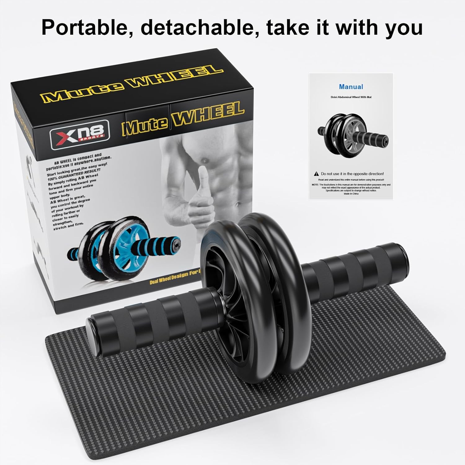 Abdominal Wheel, Ab Roller for Abdominal Exercise Machine, Abs Workout Equipment